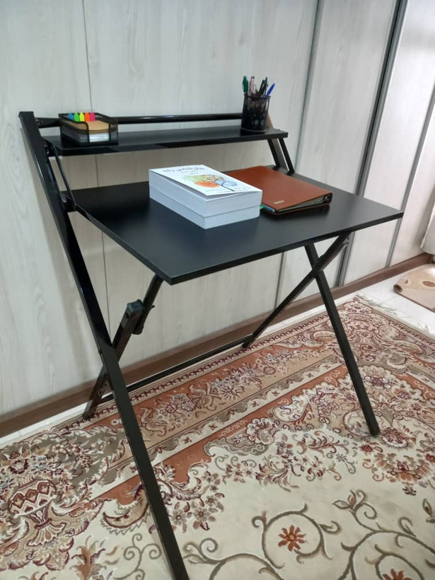 میز تحریر و مطالعه دانشجویی چندکاره شلف دار تاشو | برند رادین تاشو